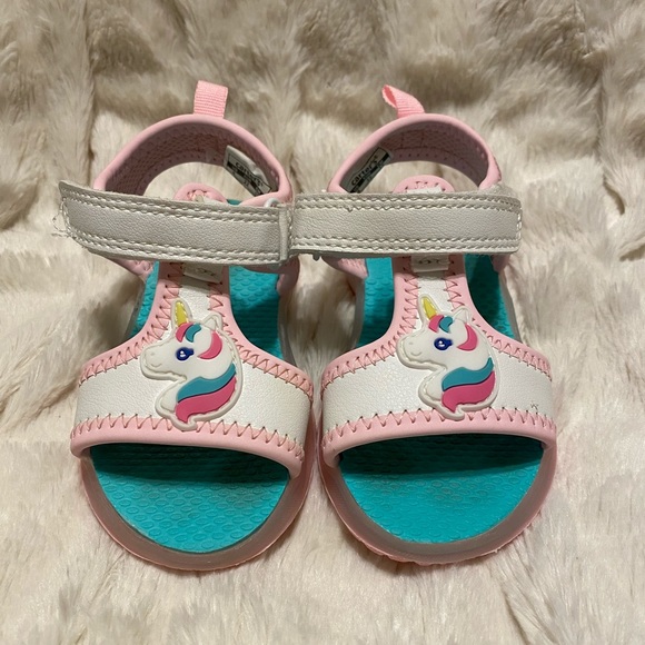 Carters Unicorn Light-Up Sandals - Size 6 - Picture 3 of 10